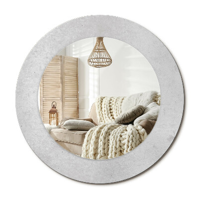 Decor oglinda rotunda Textură de beton