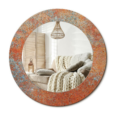 Decor oglinda rotunda Metal ruginit