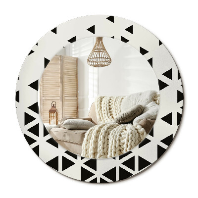 Oglinda rotunda imprimata Abstracție geometrică