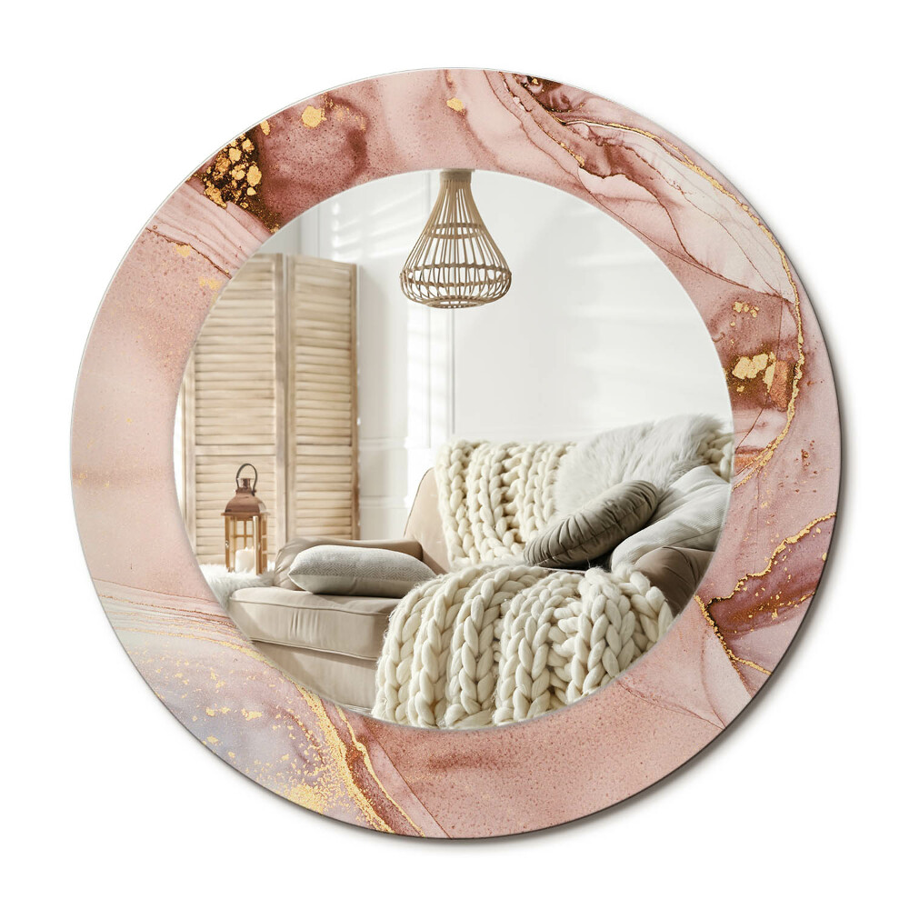 Oglinda rotunda imprimata Fluid abstract