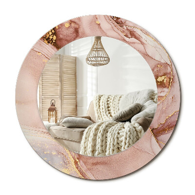 Oglinda rotunda imprimata Fluid abstract