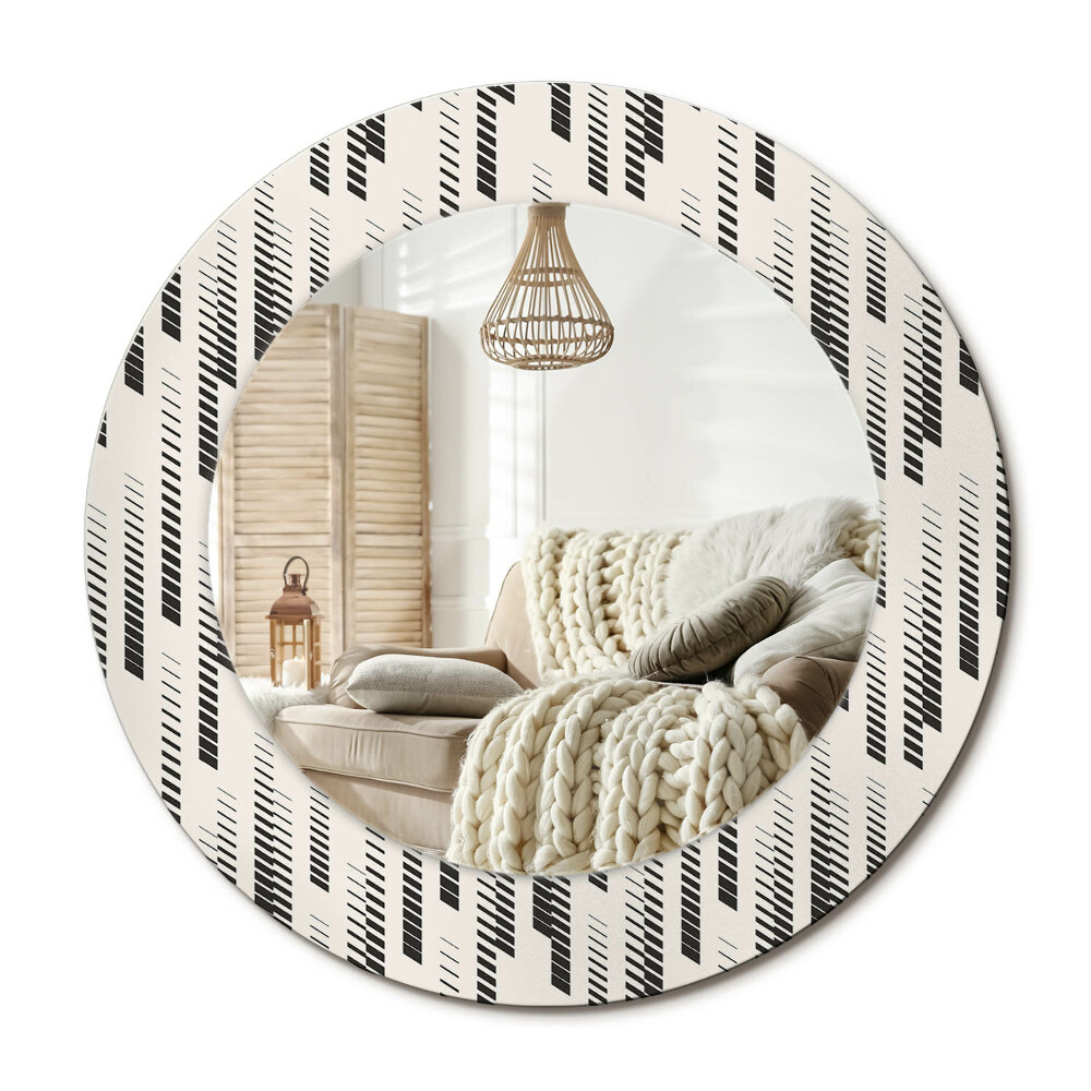 Oglinda rotunda imprimata Model cu dungi