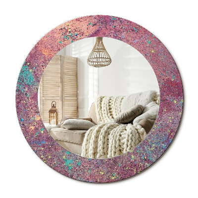 Oglinda perete decorativa rotunda Festivalul culorilor