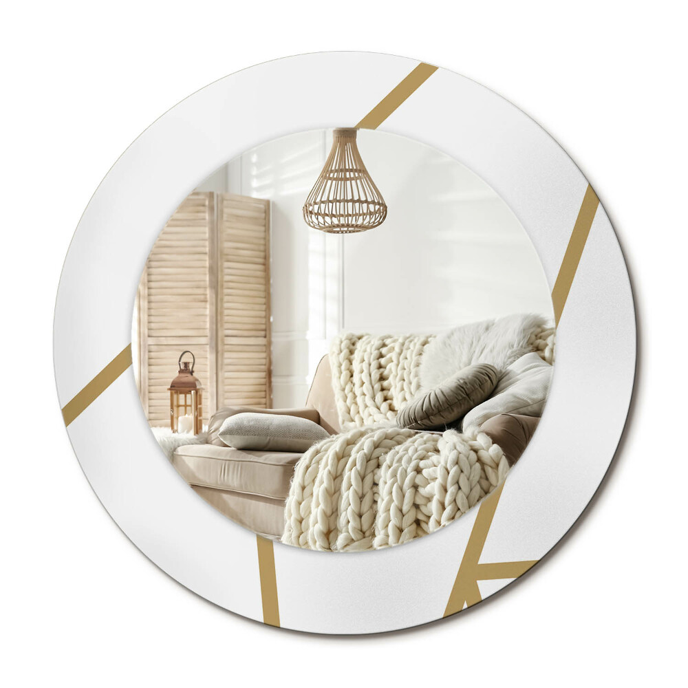 Oglinda rotunda imprimata Compoziție liniară