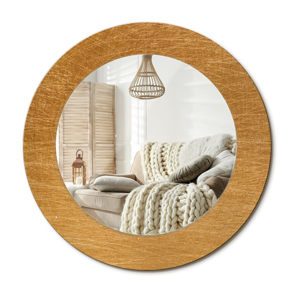 Oglinda rotunda imprimata Stil loft vintage