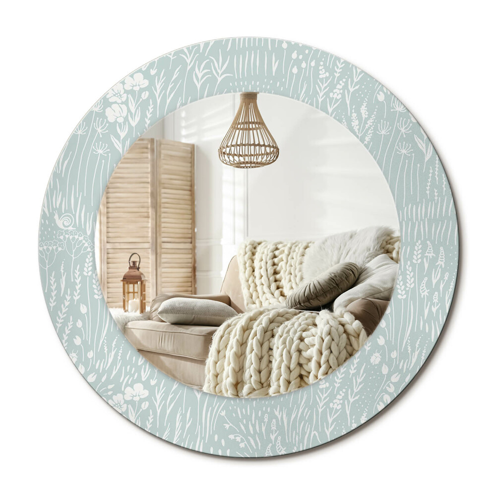 Oglinda rotunda imprimata Melc în pajiște