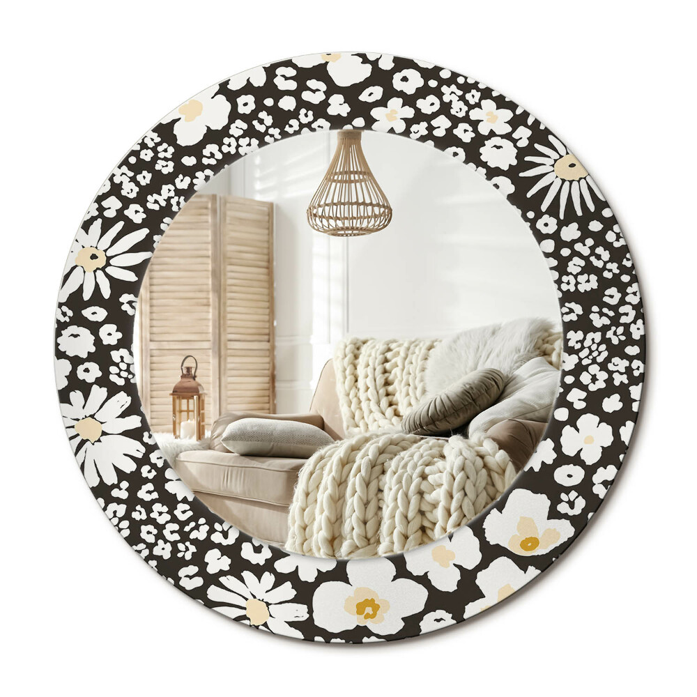 Oglinda rotunda cu rama imprimata Margarete