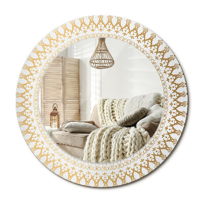 Oglinda perete decorativa rotunda Mandala indiană