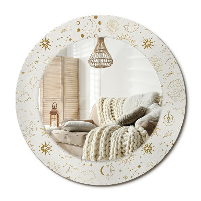 Oglinda rotunda cu rama imprimata Model mistic