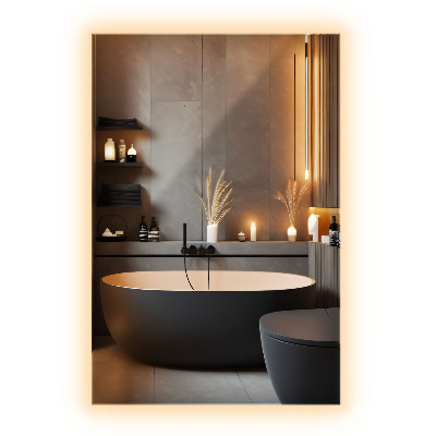 Oglinda dreptunghiulară cu led