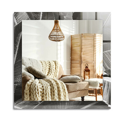 Oglinda dreptunghiulară rama cu imprimeu Frunze de bananier