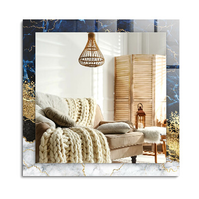 Oglinda dreptunghiulară imprimata Abstracție de marmură