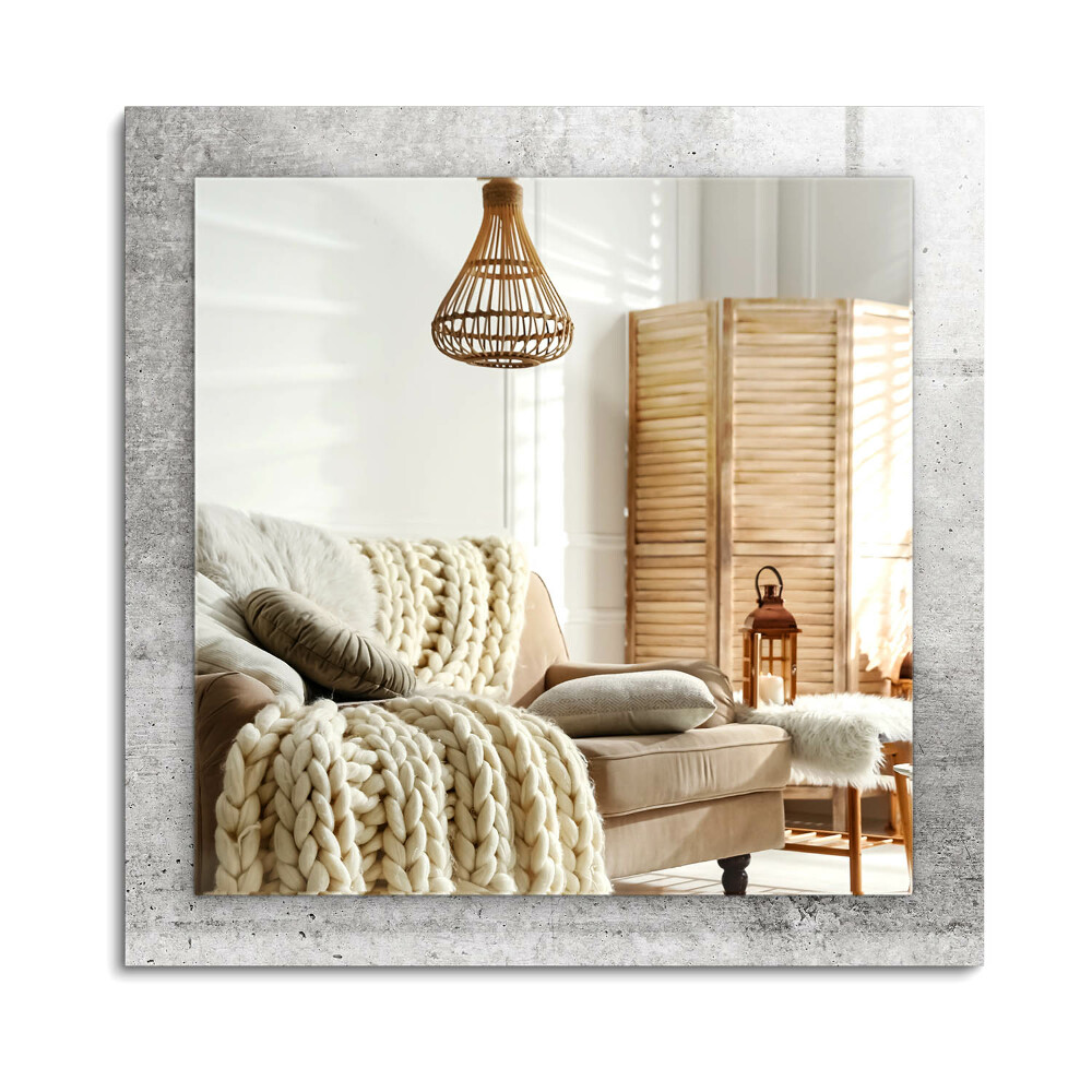 Oglinda dreptunghiulară imprimata Textură de perete de beton