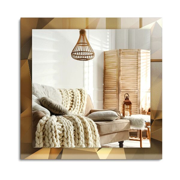 Oglinda cu decor dreptunghiulară forme geometrice