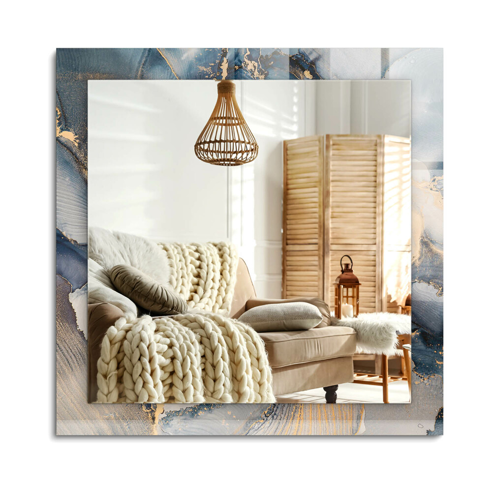 Oglinda dreptunghiulară imprimata Artă abstractă albastră