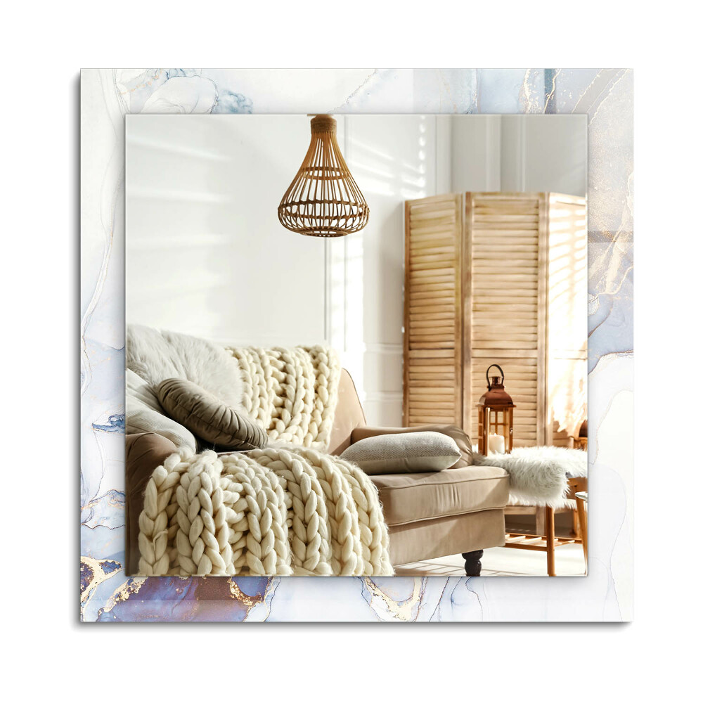 Oglinda cu decor dreptunghiulară Artă abstractă din marmură