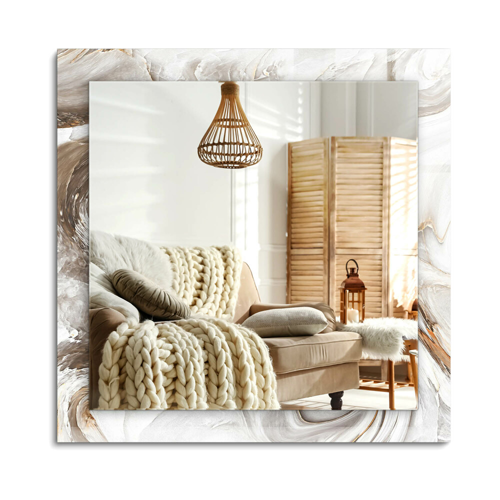 Oglinda dreptunghiulară decor perete Model abstract de marmură