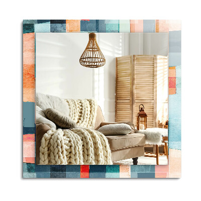 Oglinda dreptunghiulară decor perete Dreptunghiuri abstracte colorate