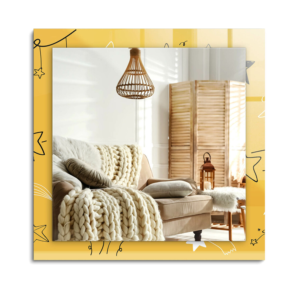 Oglinda dreptunghiulară decor perete Desene cu diverse stele