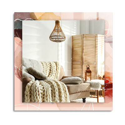 Oglinda dreptunghiulară decor perete Modele florale abstracte