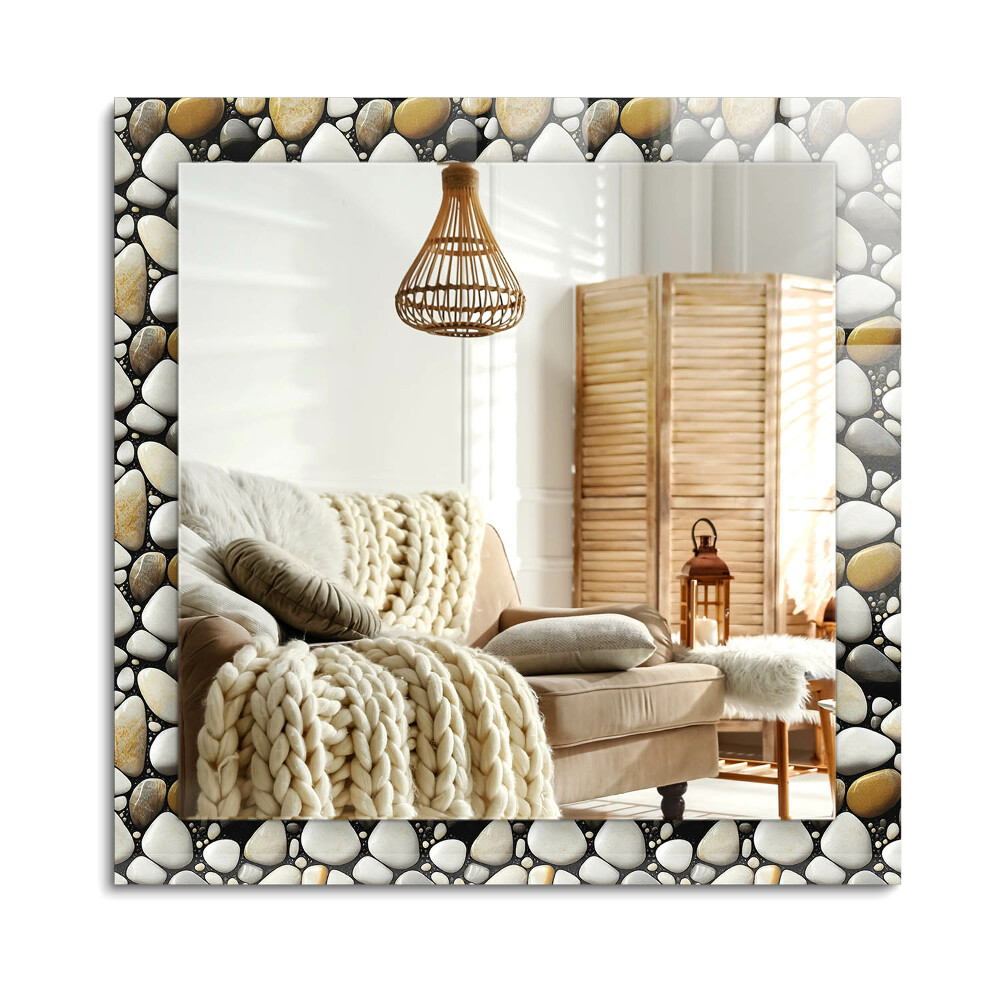 Oglinda dreptunghiulară decor perete Textură model pietre