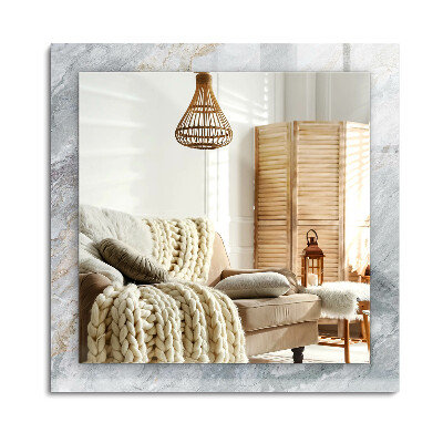 Oglinda dreptunghiulară decor perete Vene gri de marmură