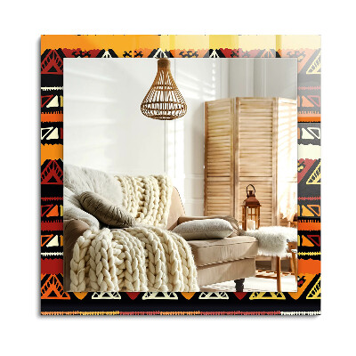 Oglinda dreptunghiulară imprimata Model etnic colorat