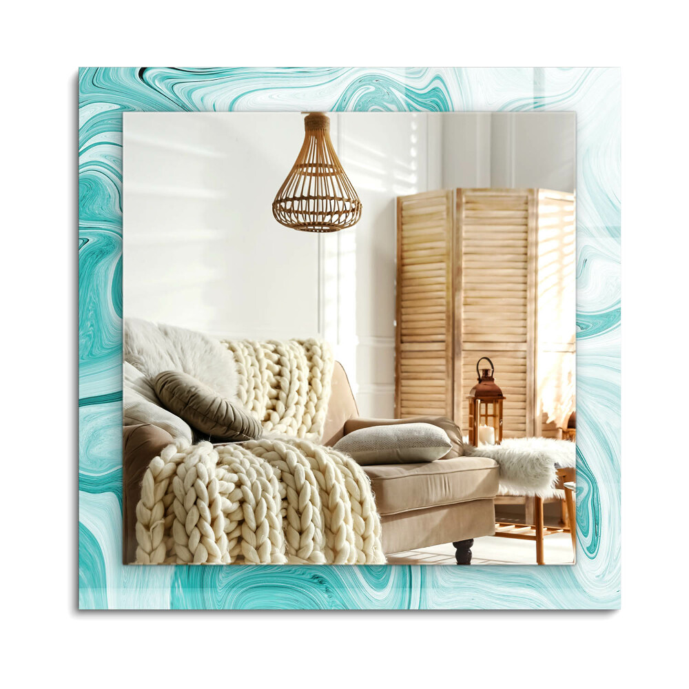 Oglinda dreptunghiulară decor perete Model abstract de marmură