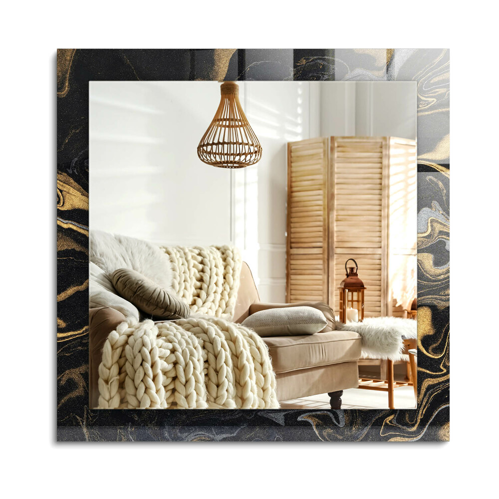 Oglinda dreptunghiulară imprimata Model abstract de marmură