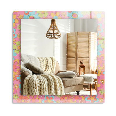 Oglinda dreptunghiulară imprimata Colorat Floral Groove