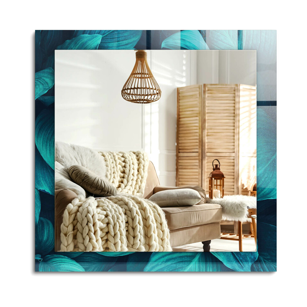 Oglinda cu decor dreptunghiulară Frunze verzi