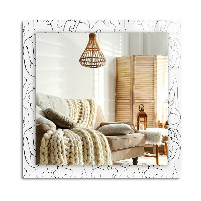 Oglinda dreptunghiulară imprimata Schiță de siluete feminine