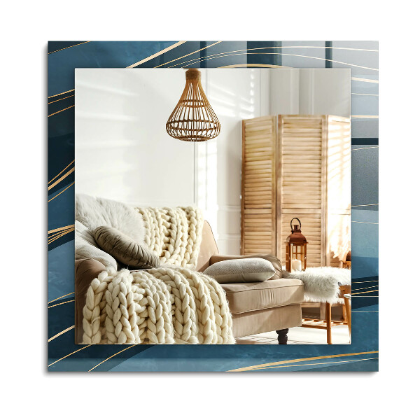 Oglinda cu decor dreptunghiulară Linii abstracte