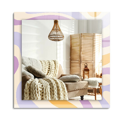 Oglinda dreptunghiulară decor perete Modele abstracte colorate