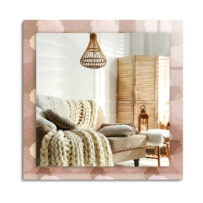 Oglinda dreptunghiulară decor perete Flori de bujori