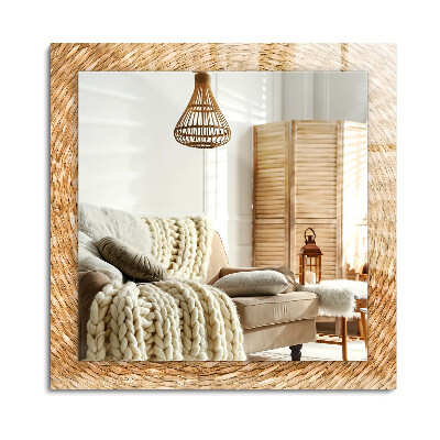 Oglinda cu decor dreptunghiulară Wattle