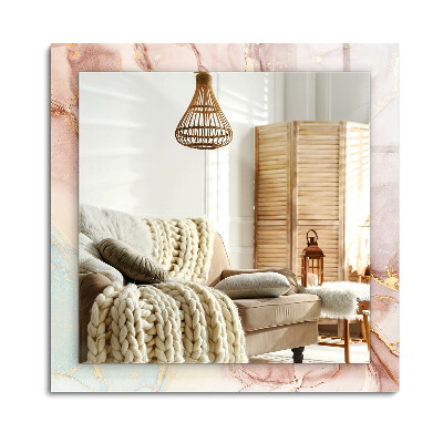 Oglinda dreptunghiulară rama cu imprimeu Artă abstractă în acuarelă