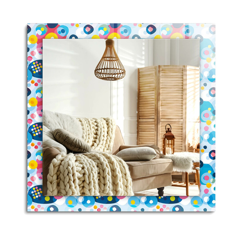 Oglinda cu decor dreptunghiulară Modele abstracte colorate
