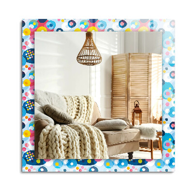 Oglinda cu decor dreptunghiulară Modele abstracte colorate