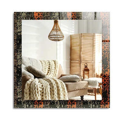 Oglinda dreptunghiulară imprimata Model ornamental etnic