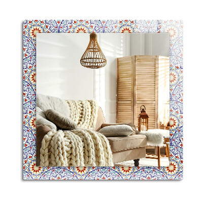 Oglinda dreptunghiulară imprimata Mandale