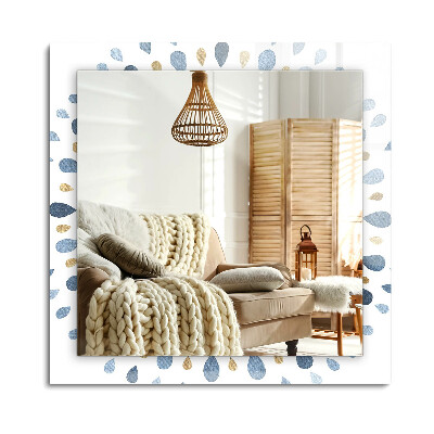 Oglinda dreptunghiulară rama cu imprimeu Model abstract de mandală