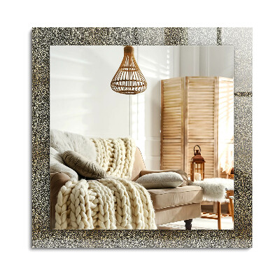 Oglinda cu decor dreptunghiulară Model ornamental de aur