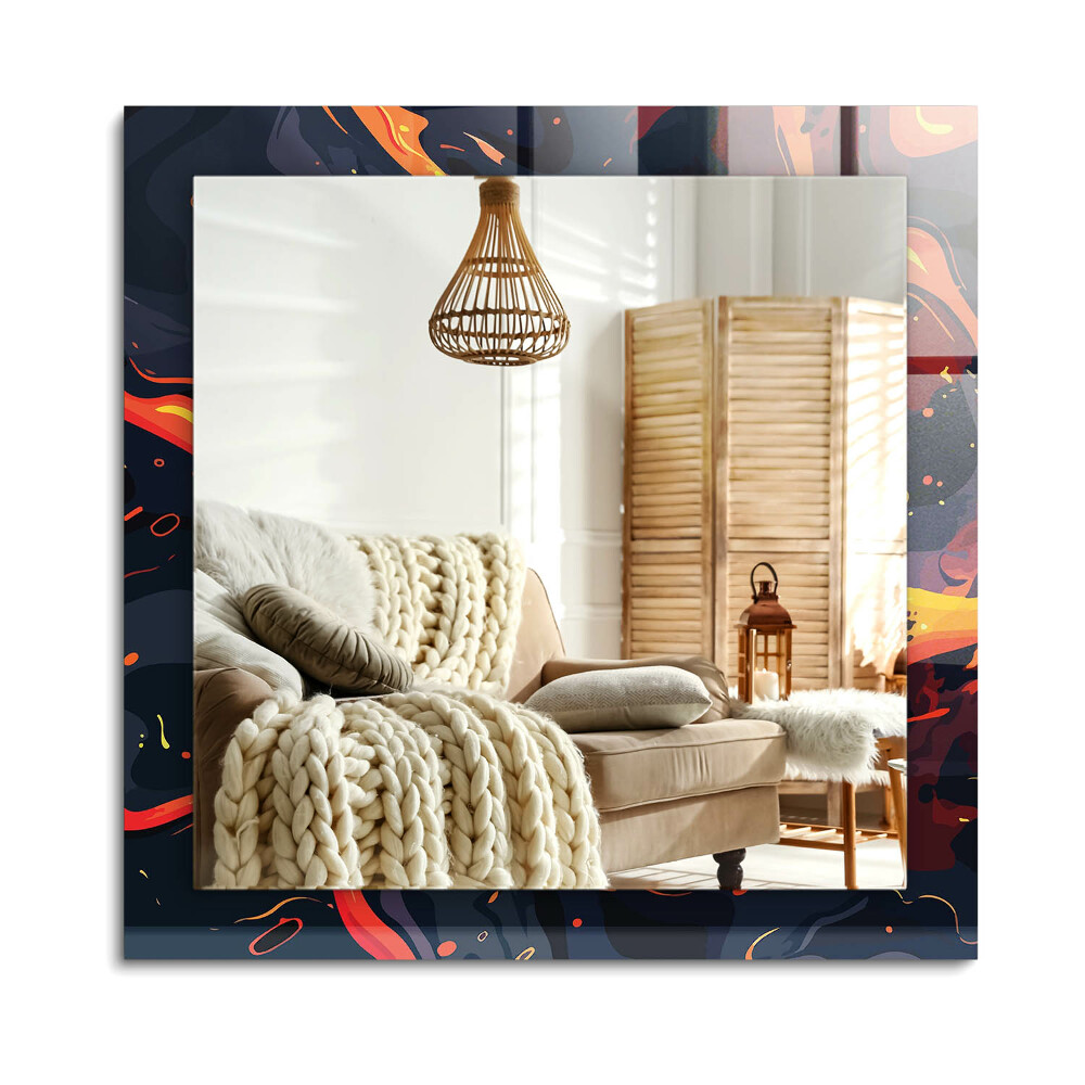 Oglinda cu decor dreptunghiulară Lavă vulcanică