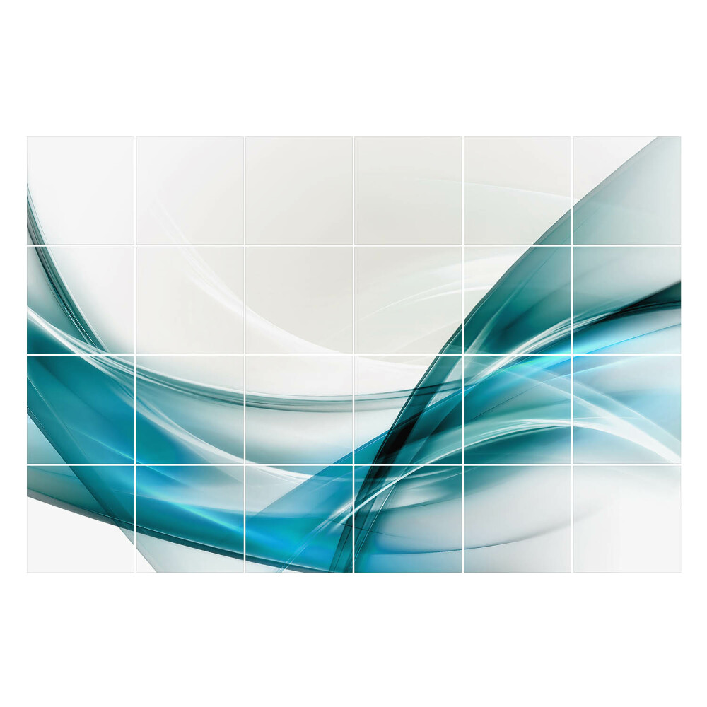 Autocolante gresie si faianta Valuri de linii abstracte