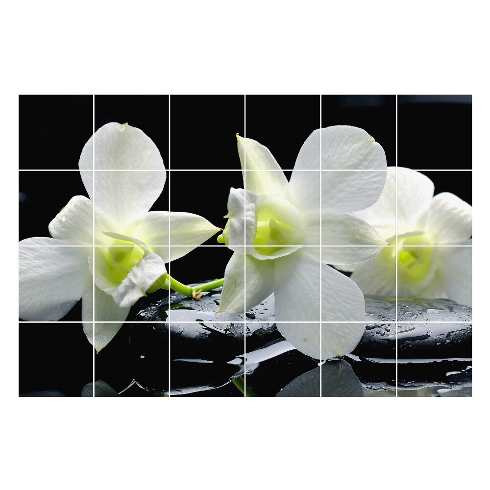 Autocolante gresie Flori pe apă