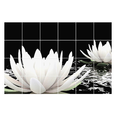 Autocolante gresie si faianta Flori pe apă