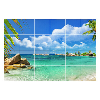 Autocolante gresie Un paradis tropical lângă apă