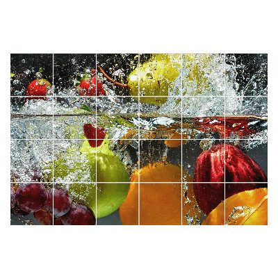 Autocolante pentru gresie Explozie de fructe în apă