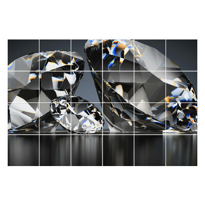 Autocolante pentru gresie Diamante lipicioase